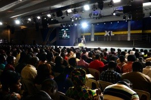 Nike Adeyemi adressing conference attendees